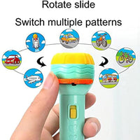 NHR Mini Projector Flashlight Toy with 3 Slides 24 Random Patterns for Kids, Flashlight Projector torch for kids, Learning Flashlight Toy, Torch for Kids, Projector Torch for Kids, Light Toys, Flashlight Lamp, Torch Toy (Multicolor, Set of 2)