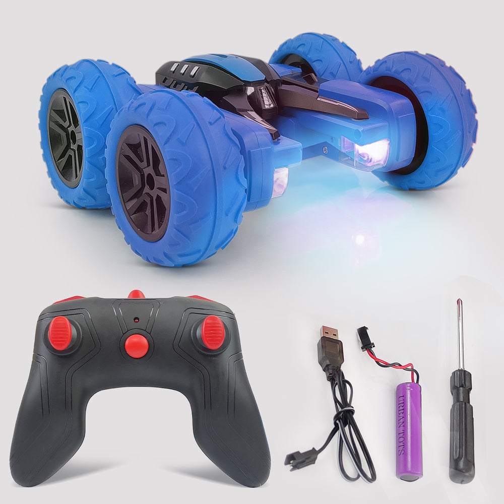 NHR 360-Degree Rotating Double Flip Off Road Stunt Racing Car with LED Lights for Kids, Stunt Racing Car, Racing Car, Stunt Car, Car for Kids, Stunt Car for Kids, RC Car, Car for Kids, Racing Car for Kids, Remote Control Car (Blue)