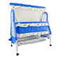 NHR New Born Baby Cradle with Removable Mosquito Protection Net & Storage Space, Cradle, Baby Jhula, Baby Palna, Zoli, Ghodiyu, Palana, Hammock, Baby Crib, Baby Cot, Baby Swing for 0 to 2 Years, Hindola, Jhula For Babies, Sleeping Palna for Babies (Blue)