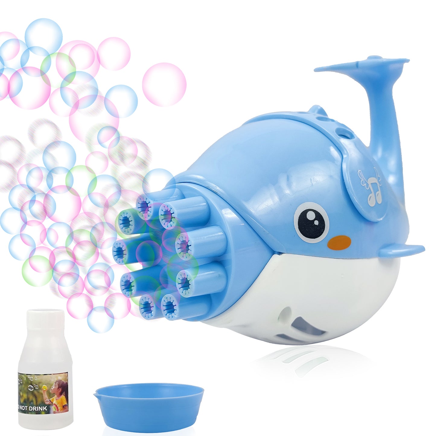 NHR Dolphin Bubble Gun, Electric Bubble Maker (Choose Any Color)