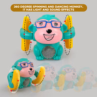 
              NHR Dancing and Spinning Rolling Tumble Monkey Toy with Voice Control, Banana Monkey Musical Toy with Light and Sound Effects and Sensor, Musical Monkey for Kids, Monkey Toy for Kids, Monkey Toy with Clap Control, Musical Monkey for Kids (Multicolor)
            
