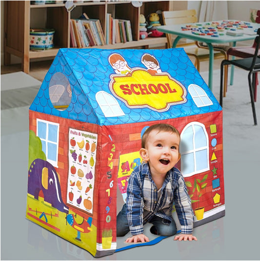 NHR Jumbo Size School Theme Light Weight Tent House for Kids - Multicolor