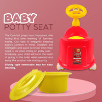 
              NHR Car Style Baby Potty Seat With Wheel & Removable Tray - Potty Training Seat for 6 to 2 Years Kids, Toilet Seat For Babies, Potty Chair, Potty Seat Closet For 1 To 2 Years Kids, Pot for Babies, Potty Seat With Wheels For infant (Red)
            