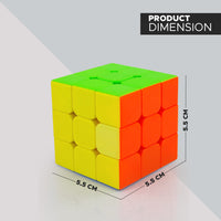 NHR 3x3 High Speed Magic Cube for Kids, Magic Puzzle Cube Toy Game, Speed cube Magic Puzzle, Activity Toy, Rubik Cube, Cube for Kids, Puzzle Cube, Brainstorming Cube, Khilona -Multicolor (Set OF 2)