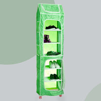 NHR Multipurpose Foldable/Collapsible Premium Plastic 7 Shelf Baby Almirah With Wheels - Wardrobe, Cupboard, Clothes Storage, Organizer, Toy Box for Living Room & Bedroom, Almirah For Kids, Folding almirah, Cupboard, Shoe Rack  (7 Shelf, Green)