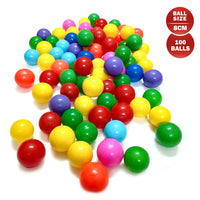 NHR Colourful Plastic Pool Balls for Kids, Indoor & Outdoor Games (Set Of 100 Multicolor)