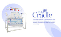 
              NHR Premium Quality Cradle For New Born Baby with Mosquito Net, Cradle, Baby Jhula, Baby Palna, Palana, Hammock, Baby Crib, Baby Cot, Baby Swing for 0 to 2 Years, Hindola, Jhulna For Babies, Sleeping Palna for Babies-Blue
            