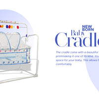NHR Premium Quality Cradle For New Born Baby with Mosquito Net, Cradle, Baby Jhula, Baby Palna, Palana, Hammock, Baby Crib, Baby Cot, Baby Swing for 0 to 2 Years, Hindola, Jhulna For Babies, Sleeping Palna for Babies-Blue