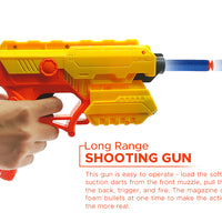 NHR Foam Blaster Gun with 8 Suction Dart Bullets & 4 Shooting Targets for Kids- Safe and Long Range Shooting Gun, Blaster Gun, Dart Gun, Toy Gun, Gun for Boys, Gun for Girls, Foam Gun, Small Gun, Toy Dart Gun, Nerf Gun
