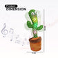 NHR Dancing Cactus Talking Toy Rechargeable Wriggle & Singing Recording Repeat- Multicolour