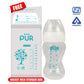 PUR 9812 Advanced Plus Wide Neck Feeding Bottle (8oz./250ml, White)