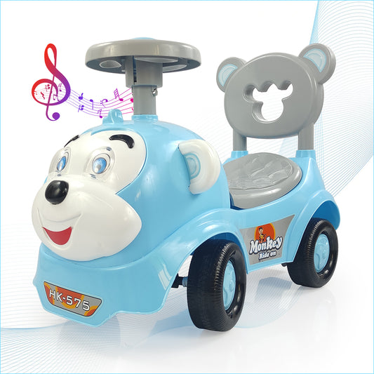 Dash Monkey Ride on Car for Kids 2 Years with Under Seat Storage (Choose Any Color)