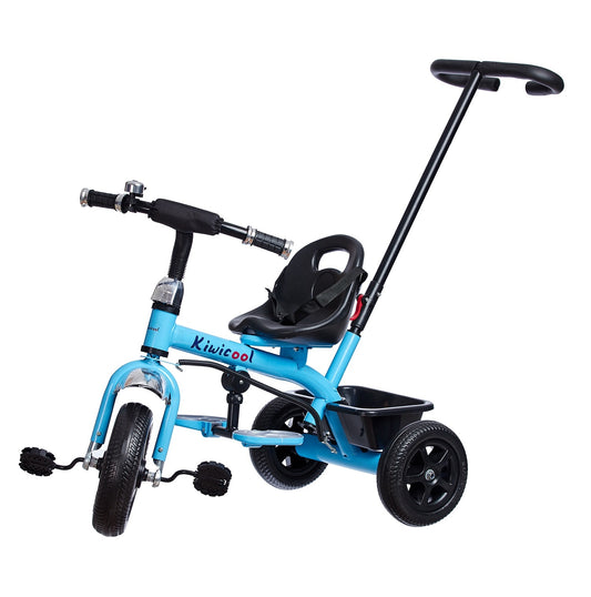 NHR 2 in 1 Tricycle with Parental Push Handle & Back Rest Seat for Kids- Kids Tricycle for 2 Years+ Kids, Tricycle for Kids, Baby Cycle, Trike, Cycle for Kids, Tricycle with Parental Handle, Children Cycle, Trikes for Kids-Blue