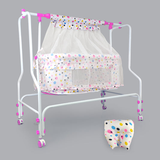 NHR Premium Baby Cradle with Mosquito Net (Choose Any Color)