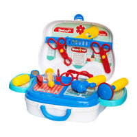 
              NHR Doctor Set Pretend Play Learning Educational Tool Toy with Portable Medical Clinic Suitcase & Equipment's -14 pcs- Multi color
            