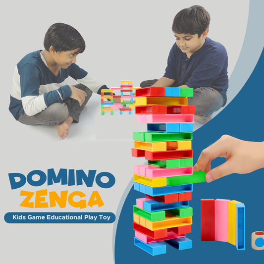 NHR 72-Piece Plastic Domino Set with 1 Dice