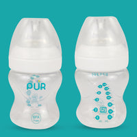 
              PUR Anti Colic Feeding Bottle for Baby, BPA Free Baby Feeding Bottle, Feeding Bottle, Bottle for Baby, Milk Feeding Bottle, Feeding Bottle for Baby, Bottle with Nipple (150ml, White)
            