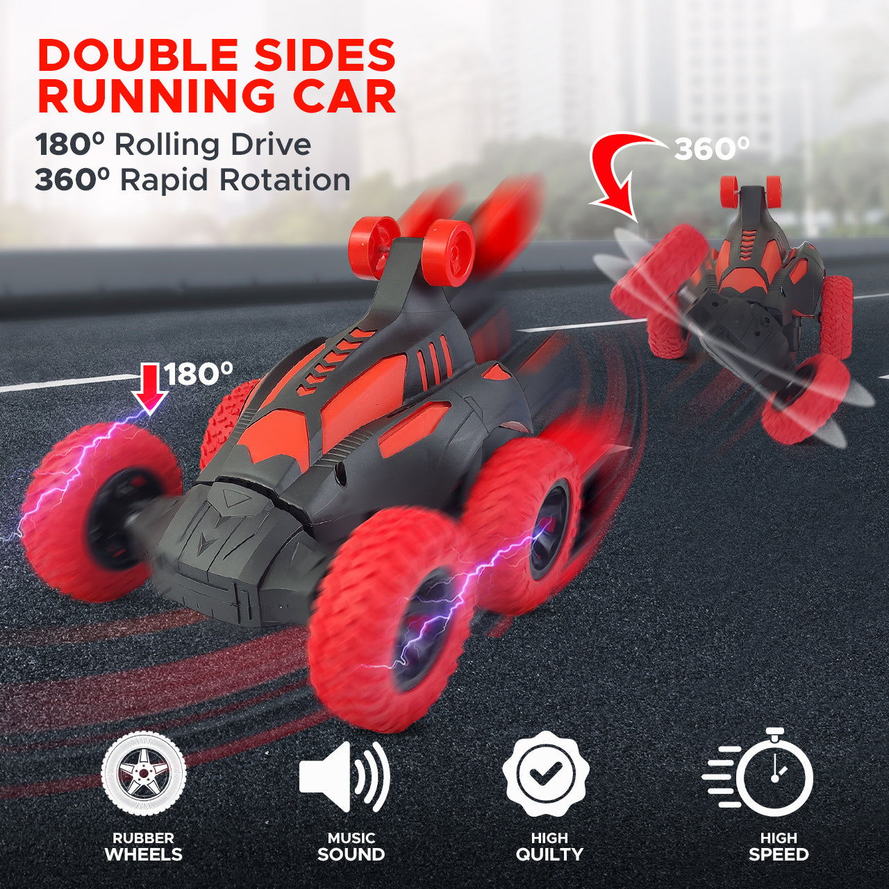 NHR High-Performance 360° Remote-Control Stunt Car for Kids