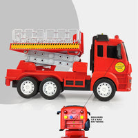 NHR Toy Truck Elevator Rescue Crane for Kids, Pull Back Vehicles, Toy Trucks for Children's, Toy Truck for Kids, Rescue Toy, Friction Toy, Big Truck, Red Truck, Khilona, Car Truck, Truck Toy, Crane Truck, Truck Wala Khilona (Red)