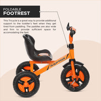 Dash Raptor Tricycle For Kids, Baby Cycle, Ride On, Tricycle, Kids Cycle, Children Cycle, Baby Tricycle, Tricycle for Kids, Tricycle For Kids For 1 Years+, Tricycle for Kids for 2 Years+ (Capacity 25Kg, Orange)