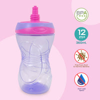 PUR Click & Look Sipper Cup for Baby, Sipper Cup for Baby, Bottle for Baby, Gift for Baby, Baby Bottle for  12+ Months (Pink)