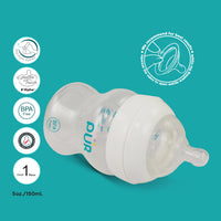
              PUR Anti Colic Feeding Bottle for Baby, BPA Free Baby Feeding Bottle, Feeding Bottle, Bottle for Baby, Milk Feeding Bottle, Feeding Bottle for Baby, Bottle with Nipple (150ml, White)
            
