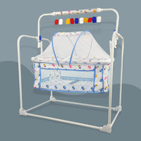 
              NHR Premium Quality Cradle For New Born Baby with Mosquito Net, Cradle, Baby Jhula, Baby Palna, Palana, Hammock, Baby Crib, Baby Cot, Baby Swing for 0 to 2 Years, Hindola, Jhulna For Babies, Sleeping Palna for Babies-Blue
            