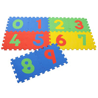 NHR Colorful Interlocking Kids Play Puzzle Style Mat with Pop Out Numbers in Words and Images (10 Pieces)