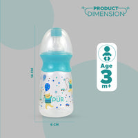 
              PUR Anti Colic Slim Neck Feeding Bottle with Free Milk Storage Bag for Baby, BPA Free Baby Feeding Bottle, Feeding Bottle, Bottle for Baby, Milk Feeding Bottle, Feeding Bottle for Baby, Bottle with Nipple (125ml, Blue)
            