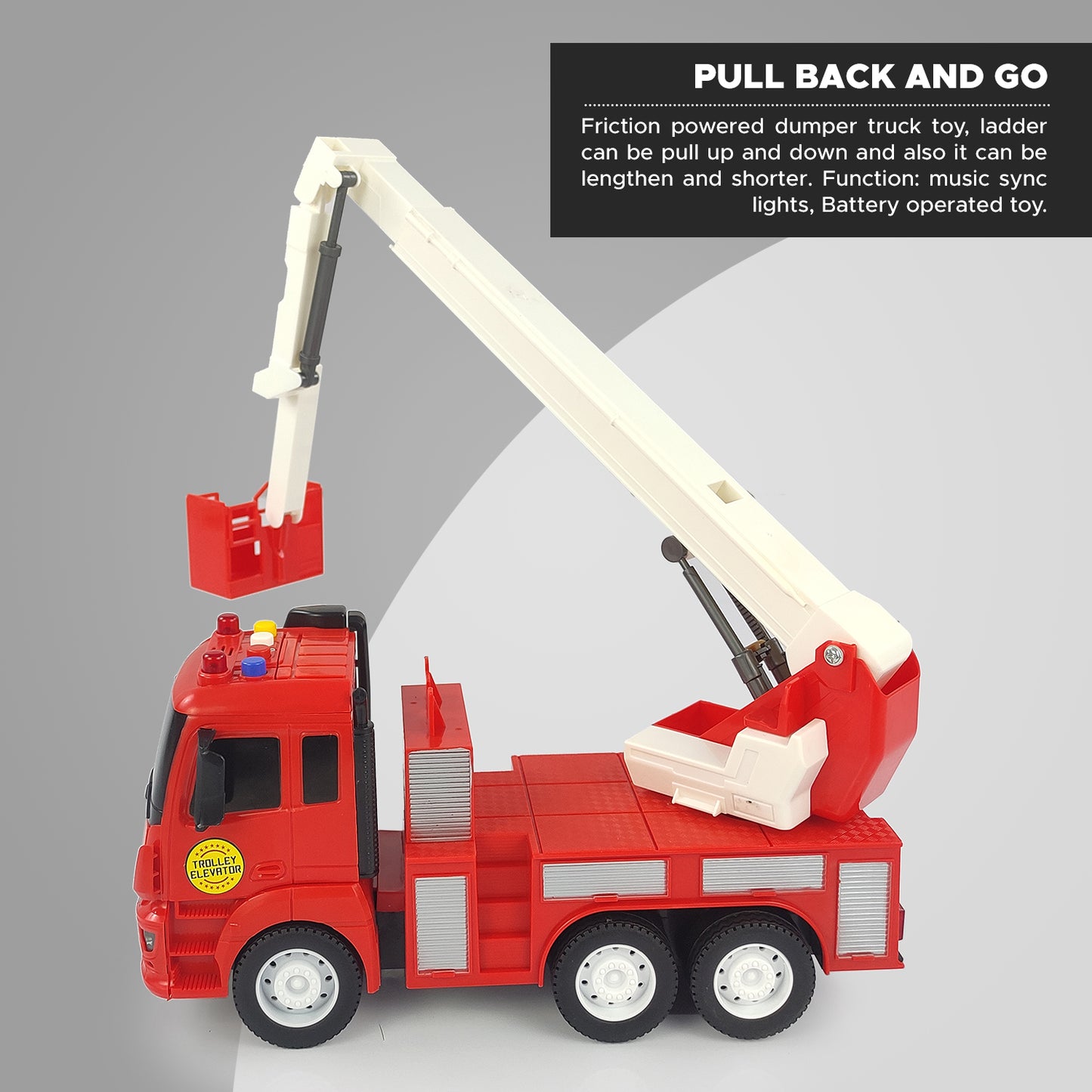 NHR Rescue Crane Truck Toy (Red)