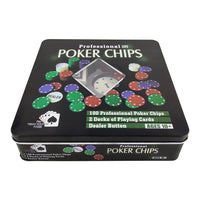 
              NHR Poker Chip Set with Tin Case, 100 Pcs Casino Poker Chips with 1 Dealer Button and 2 Decks Poker Cards- Poker Game, Casino Poker Chips, Casino Game, Poker, Poker Chip Set, Poker Chips, Club Poker, Club Game (Set of 100 chips + 2 Deck of Cards.
            