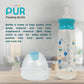 PUR Anti Colic Feeding Bottle with Free Milk Storage Bag (250ml, Green)