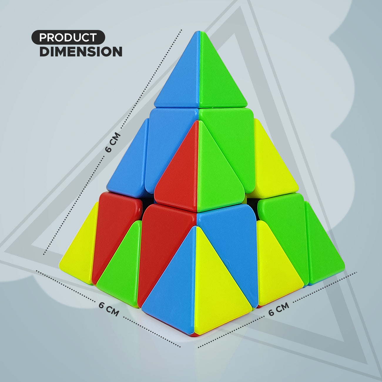 NHR 3x3 Triangle Puzzle Cube for Kids (Multicolor)