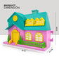 NHR Mini Foldable Doll House with Furniture for Kids