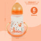 PUR Anti Colic Feeding Bottle with Grip Handle (250ml, Orange)