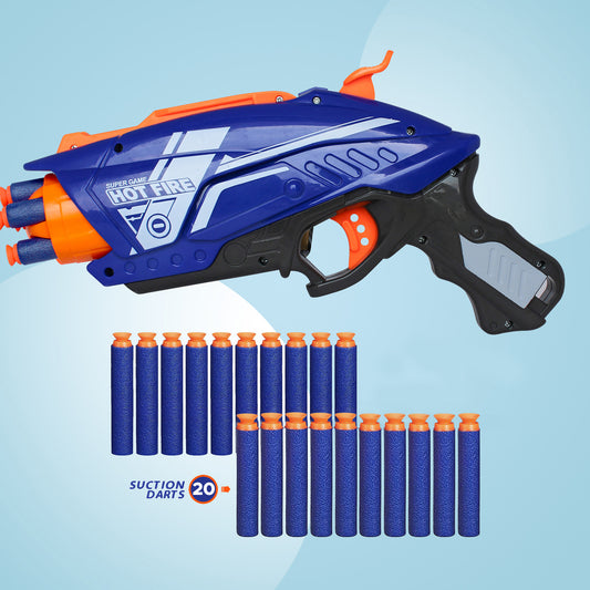 NHR Storm Foam Blaster Gun Toy: 40 Foam Bullets