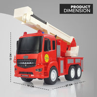 NHR Rescue Crane Truck Toy with Light & Music, Toy Truck for Kids, Pull Back Vehicles, Friction Power Toy, Rescue Crane for 3+ Years, Friction Toy, Rescue Crane Truck, Khilona, Car Toy, Truck Toy, Truck Wala Khilona, Rescue Toy, Crane Truck (Red)
