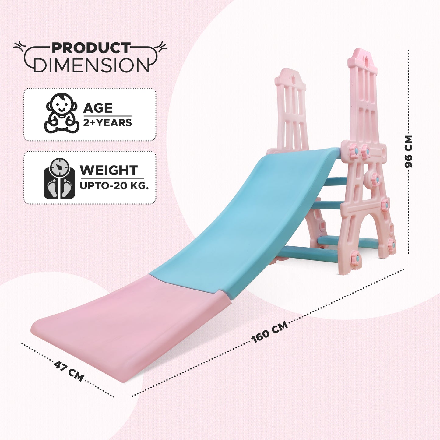 NHR Tower Garden Slide for Kids (Multicolor)