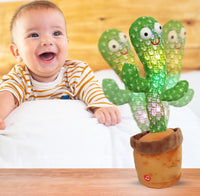 
              NHR Dancing Cactus Talking Toy Plush Rechargeable Wriggle & Singing Recording Repeat What You Say Funny Education Toys - Multicolour
            