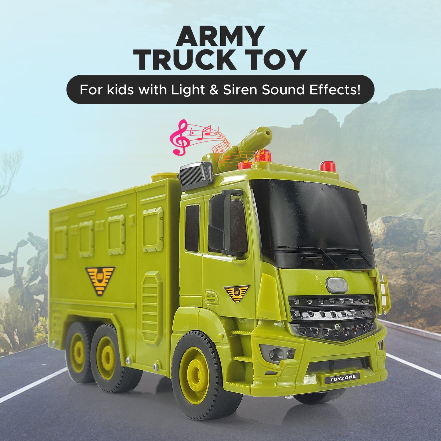 NHR Gun and Bombs Storage Army Truck Toy, Pull Back Vehicles, Friction Power Toy, Military Trucks for 3+ Years, Friction Toy, Military Truck, Khilona, Car Toy, Truck Toy, Army Truck, Truck Wala Khilona (Green)