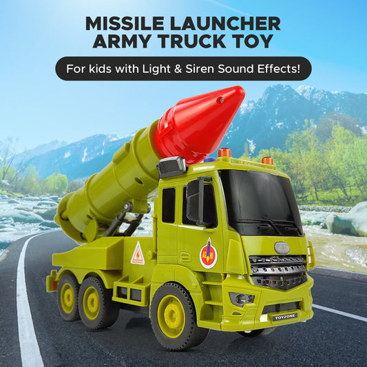 NHR Missile Launcher Army Truck Toy with Light & Music (Green)