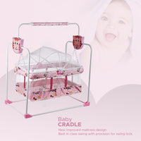 
              NHR Baby Cradle with Mosquito Protection Net - Cradle, Baby Jhula, Baby Cradle, Cradle for Baby, Baby Palna, Zoli, Ghodiyu, Palana, Hammock, Baby Crib, Baby Cot, Baby Swing for 0 to 2 Years, Hindola, Jhulna For Babies, Sleeping Palna for Babies (Pink)
            