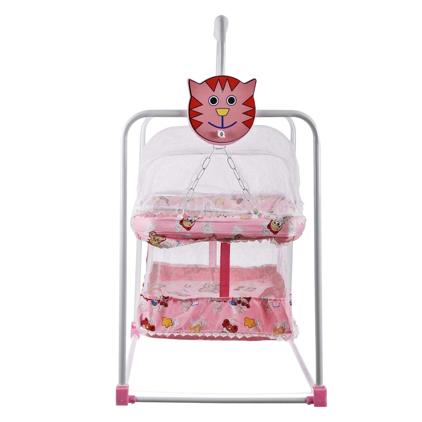 NHR Baby Cradle with Mosquito Net (Pink)