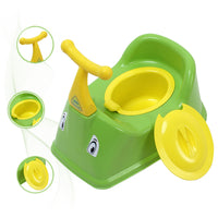 NHR Scooter Style Baby Potty Trainer Seat with Removable Bowl and Closable Cover (Green)