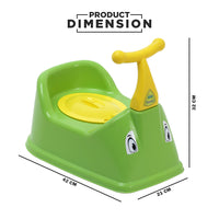 
              NHR Scooter Style Baby Potty Trainer Seat with Removable Bowl and Closable Cover (Green)
            