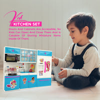 
              NHR 3 Door Station Kitchen Set with Openable Doors for Kids- Openable Door Kitchen Set for Kids, Kitchen set for Kids, Pretend Play set, Kitchen Set with Light, Kitchen Set, Kitchen Play Set
            