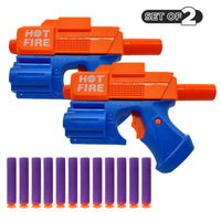 NHR Toy Gun Combo, Soft Bullet Gun for 8+ Years Kids, Durable and Safe Design, Easy to Operate | Shooting Gun Imaginary Targets (Orange, Set of 2)