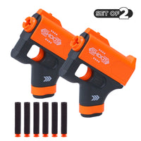 Nhr Kid's Durable and Safe Design Set of Two Compact and Light Soft Easy to Operate Playtime Toy Bullet Gun with Foam Bullets for Shooting Imaginary Targets (8+, Multicolor)