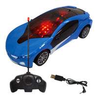 NHR Remote Control Car, 4 Function Remote Control Car, Racing Car, Sports Car, New Model RC Car with LED Light Remote Car for Kids (3+ Years, Blue)