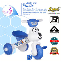 
              Dash Teddy Foldable Tricycle for Kids, Baby Cycle, Kids Cycle, Tricycle for Kids for 1 Years to 3 Years with Light and Music (Capacity 20Kg | Blue)
            